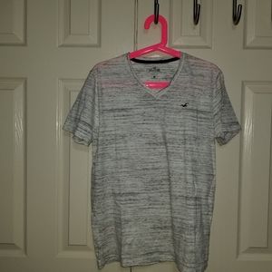 Hollister v-neck tee white medium